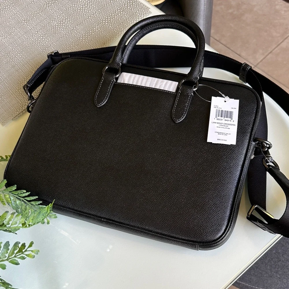 Coach Black Leather Briefcase - Picture 3 of 6